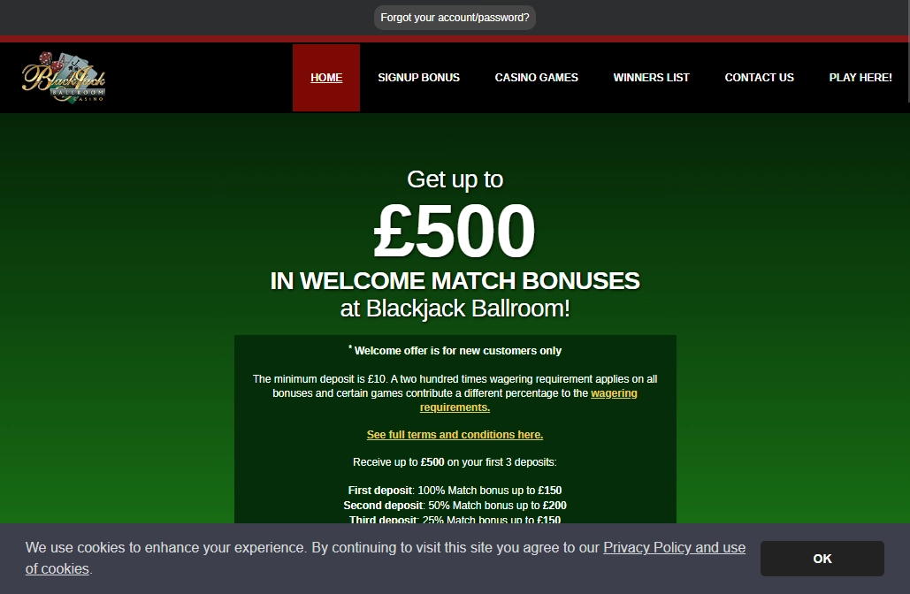 Blackjack Ballroom Casino Mobile screenshot